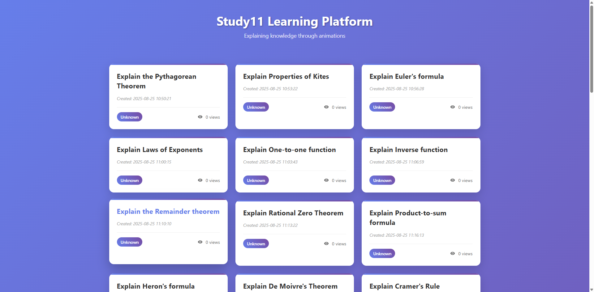 Study11 Learning Platform